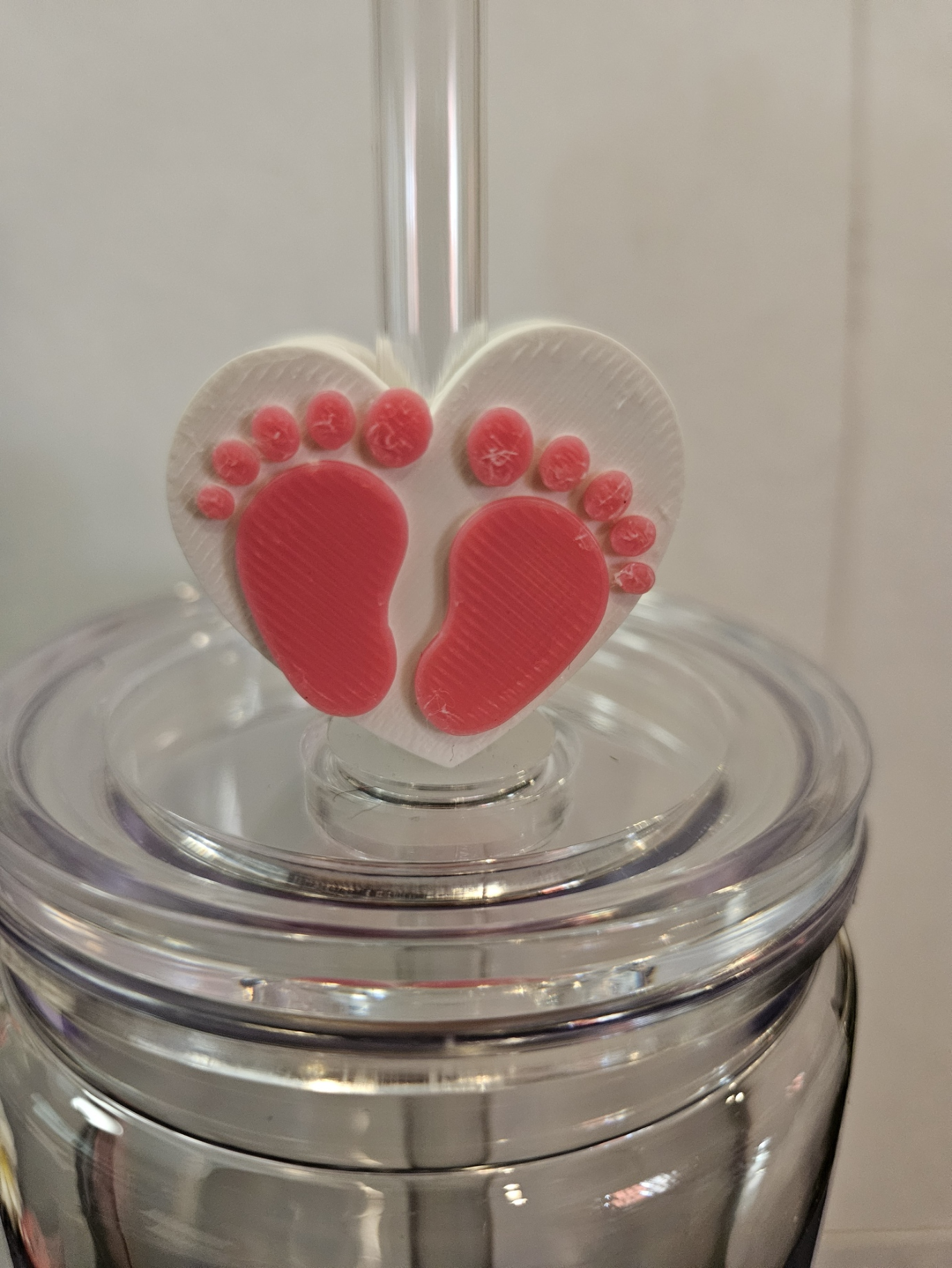 Heart with Pink Feet